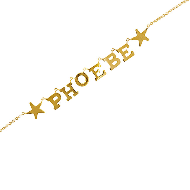 Customized Name Bracelet with 2 Stars